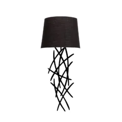 Applique murale brindilles Sarton Tissu et Métal Noir