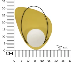 Applique murale géométrique Circlay Métal Doré et Verre Blanc Mat