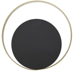 Applique murale métal Noir et Doré