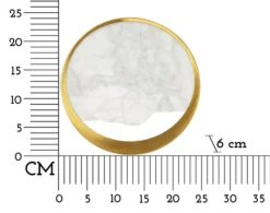 Applique murale ronde métal doré verre imitation marbre