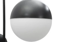 Applique murale sphère en verre Blanc métal Noir