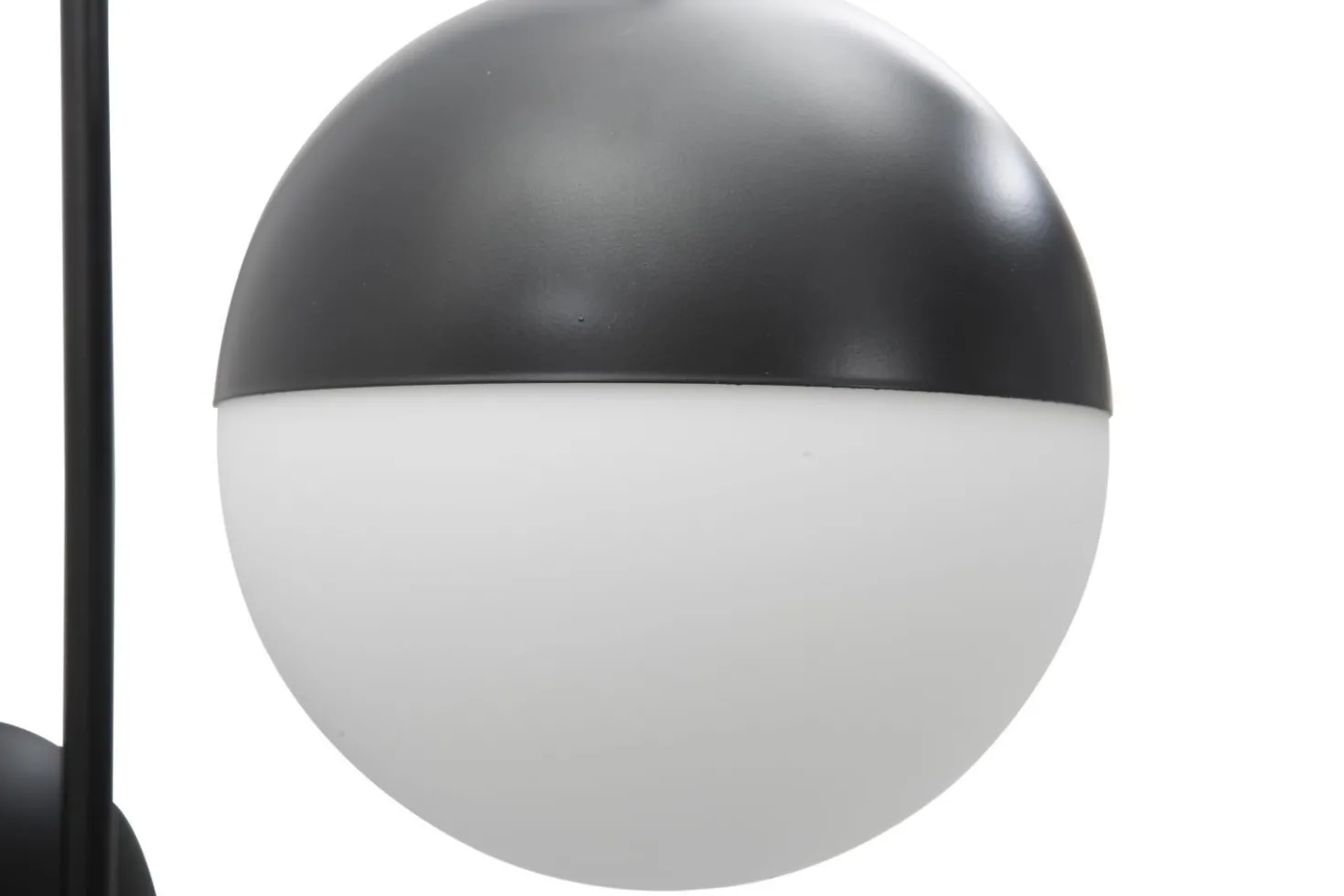 Applique murale sphère en verre Blanc métal Noir