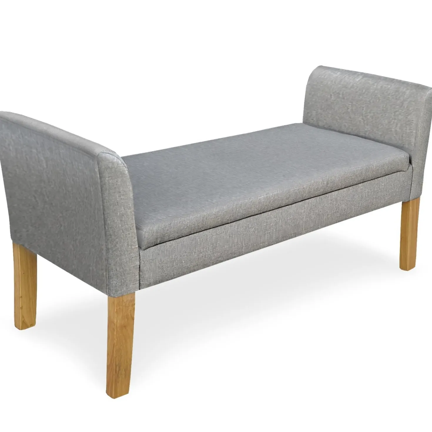 Banc coffre Idor Tissu Gris
