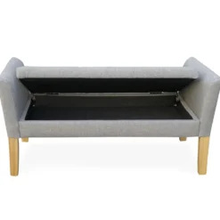 Banc coffre Idor Tissu Gris