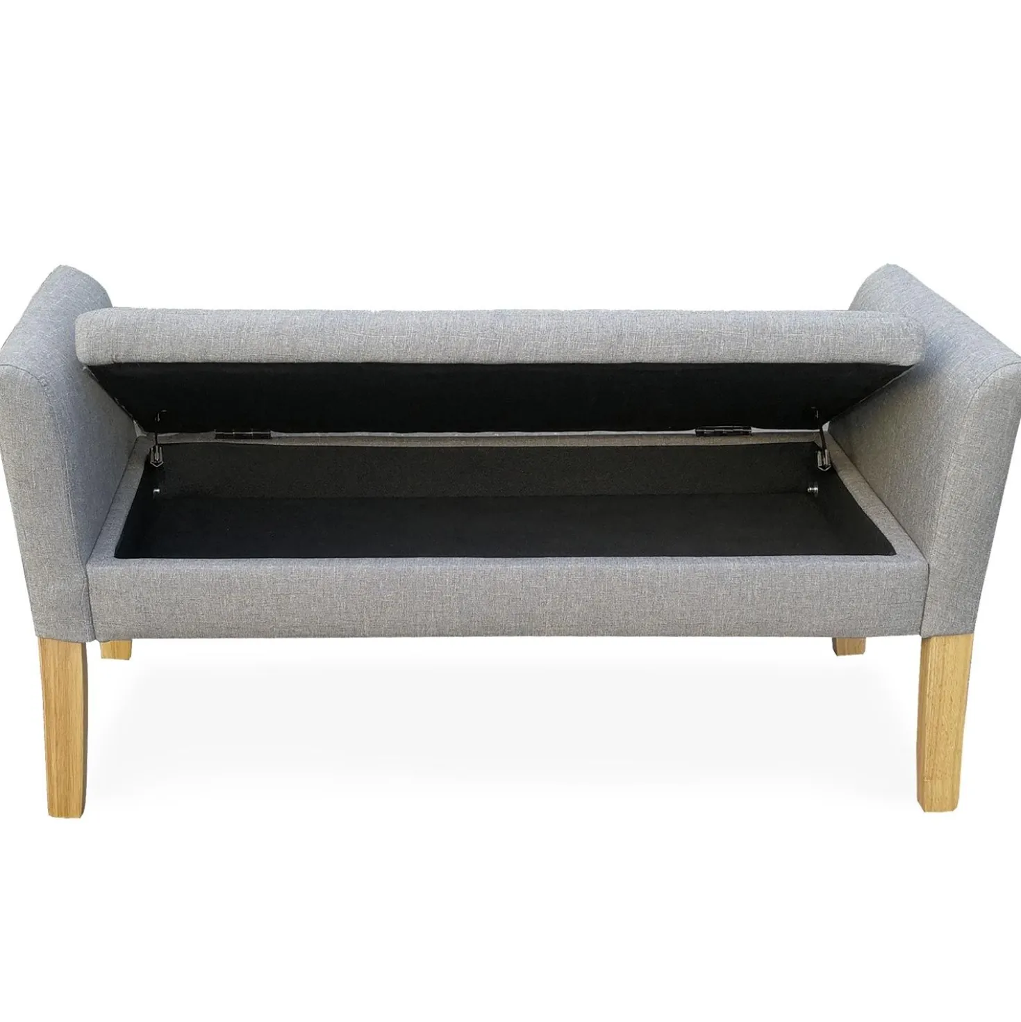 Banc coffre Idor Tissu Gris