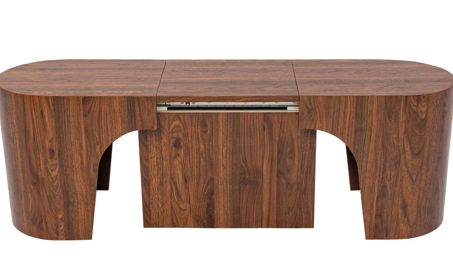 Banc extensible avec rangement rallonges intégré Tammy Bois noisette 92-212cm