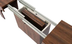 Banc extensible avec rangement rallonges intégré Tammy Bois noisette 92-212cm