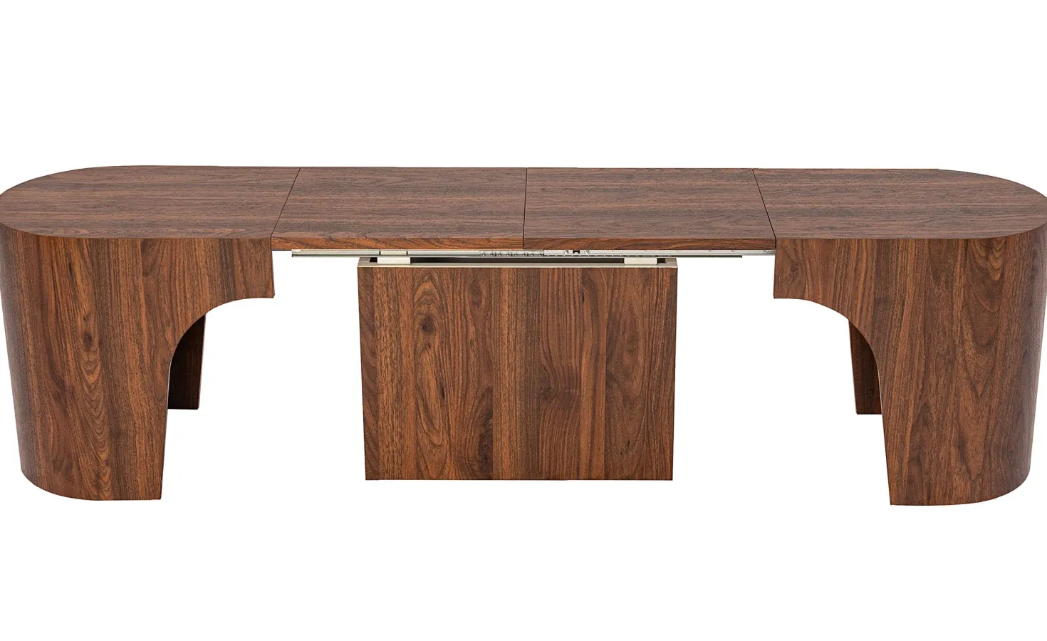 Banc extensible avec rangement rallonges intégré Tammy Bois noisette 92-212cm