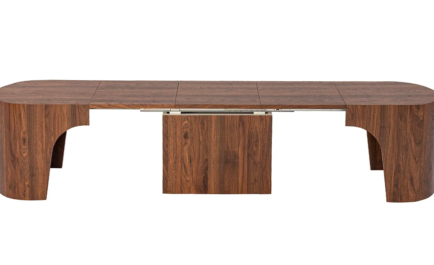 Banc extensible avec rangement rallonges intégré Tammy Bois noisette 92-212cm