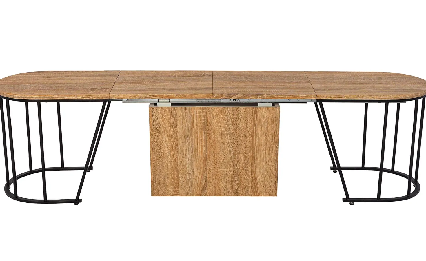 Banc extensible avec rangement rallonges intégré Tambor Bois sonoma 92-212cm