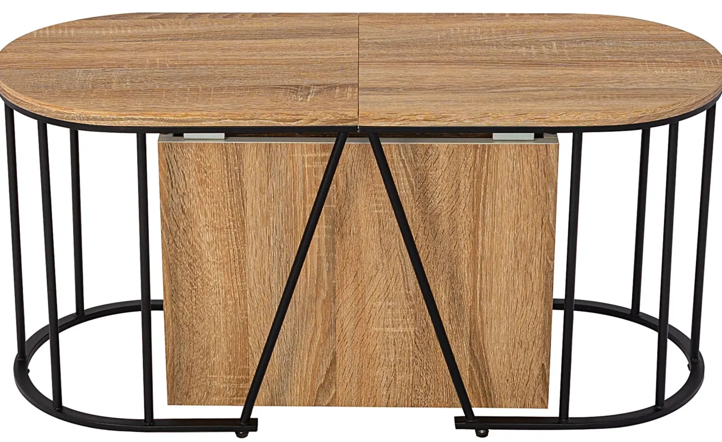 Banc extensible avec rangement rallonges intégré Tambor Bois sonoma 92-212cm