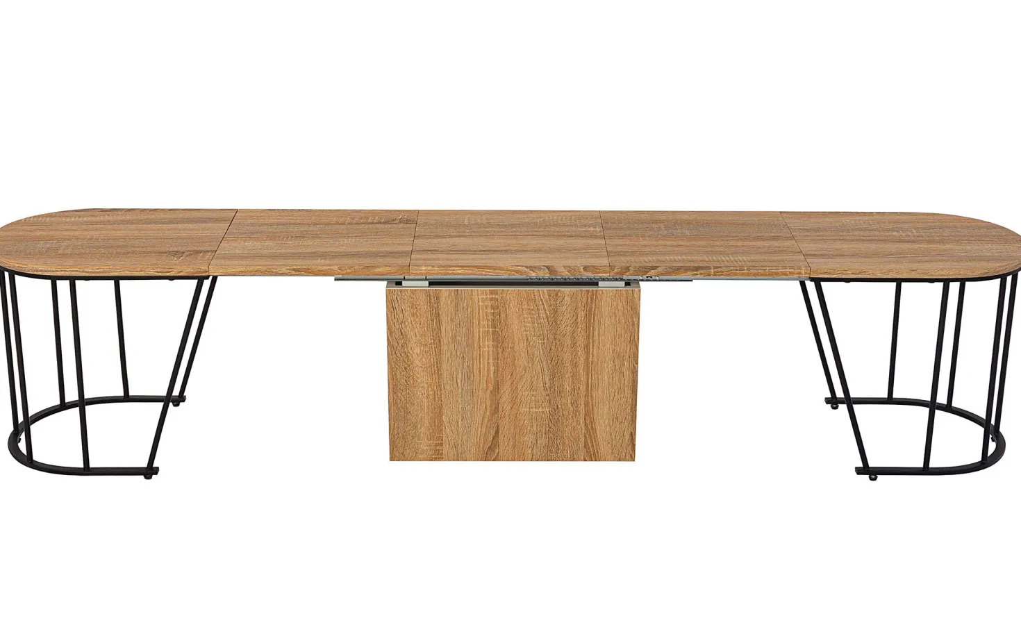 Banc extensible avec rangement rallonges intégré Tambor Bois sonoma 92-212cm