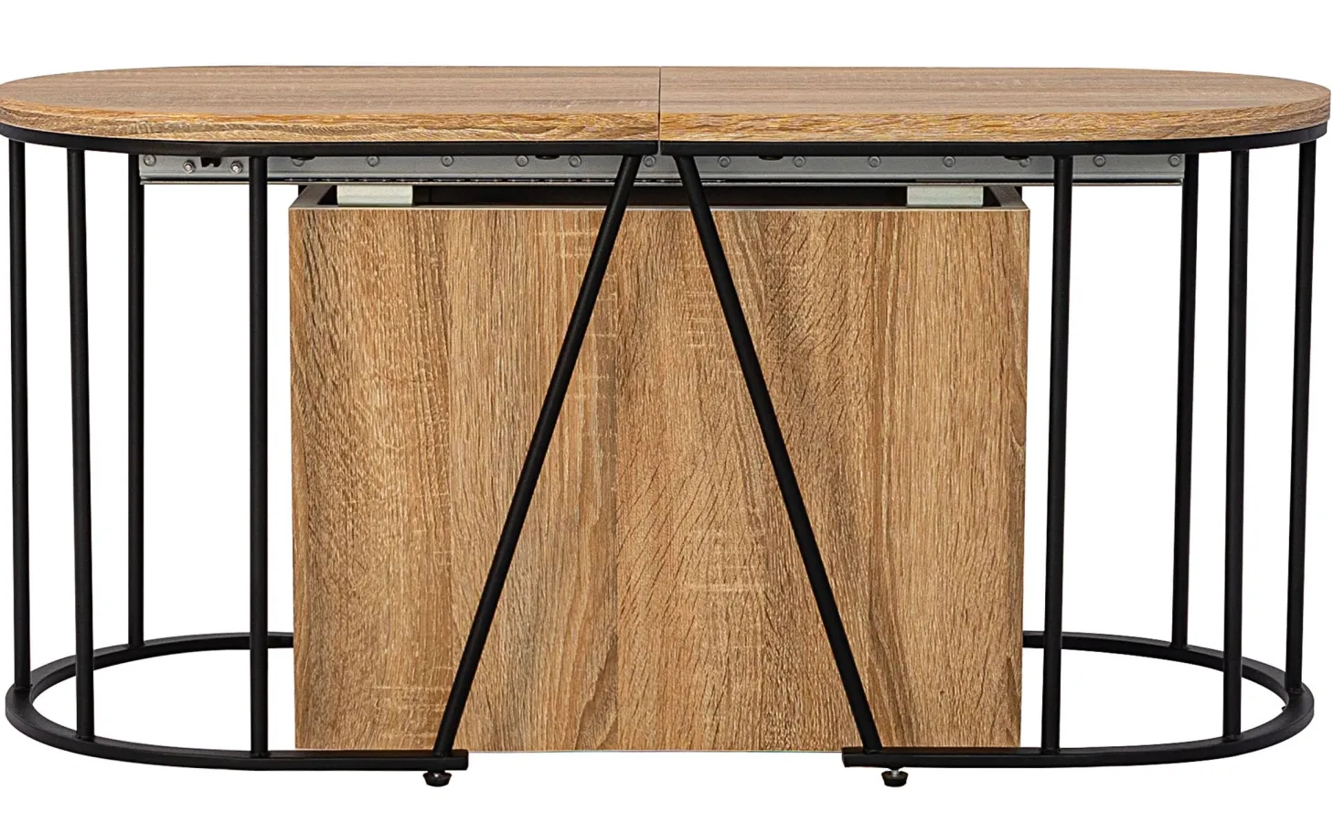 Banc extensible avec rangement rallonges intégré Tambor Bois sonoma 92-212cm