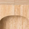 Banc extensible avec rangement rallonges intégré Tammy Effet travertin Beige 92-212cm