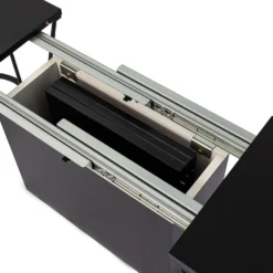 Banc extensible avec rangement rallonges intégré Tambor Noir 92-212cm
