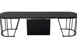 Banc extensible avec rangement rallonges intégré Tambor Noir 92-212cm