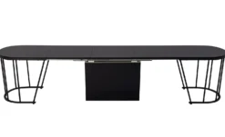 Banc extensible avec rangement rallonges intégré Tambor Noir 92-212cm