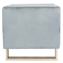 Banquette capitonnée Shell Velours Argent