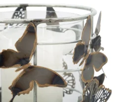 Bougeoir Farfalle Métal multicolore et Verre