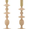 Bougeoir Gémeaux 2 pcs Rose
