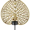 Bougeoir Lotus Métal Doré et Fer Noir