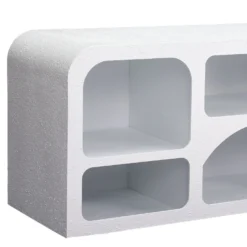Buffet bas L160cm design arches avec LED intégrées Navalor Blanc
