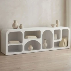 Buffet bas Navalor L160cm design arches style troglodyte Blanc