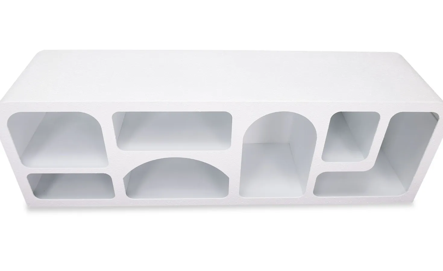 Buffet bas Navalor L160cm design arches style troglodyte Blanc