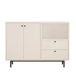 Buffet 2 portes et 2 tiroirs Axyl L88cm Blanc