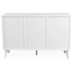Buffet 3 tiroirs et 2 portes avec cannage Dalgora L120cm Blanc