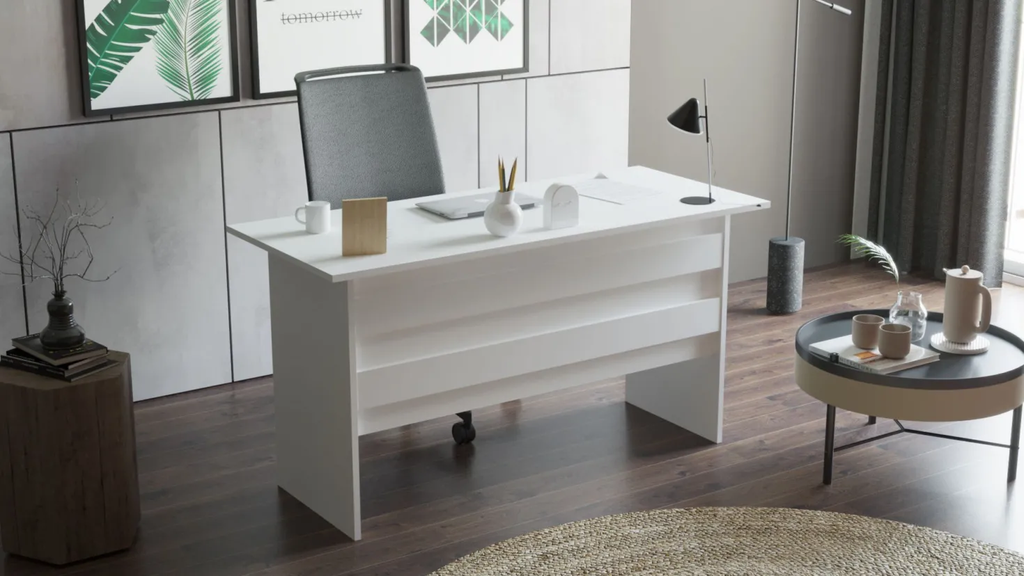 Bureau contemporain Busymo Blanc
