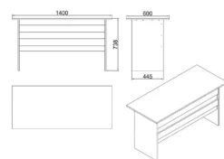 Bureau contemporain Busymo Blanc