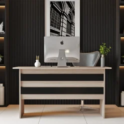 Bureau contemporain Busymo Chêne clair et Noir