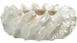 Cache-pot Coquillage Finition Perles Brillante