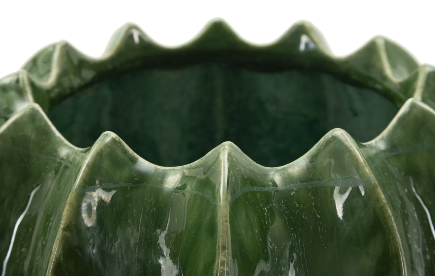Cache-pot à effet cactus vert