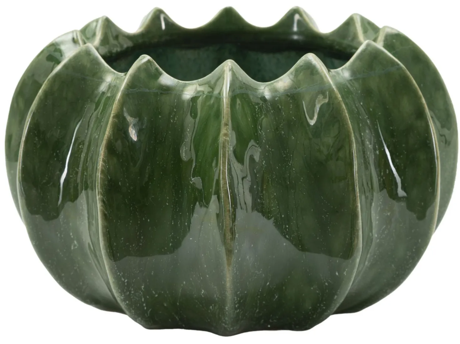 Cache-pot à effet cactus vert
