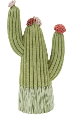 Cactus Stons décoratif avec fleurs colorées vert