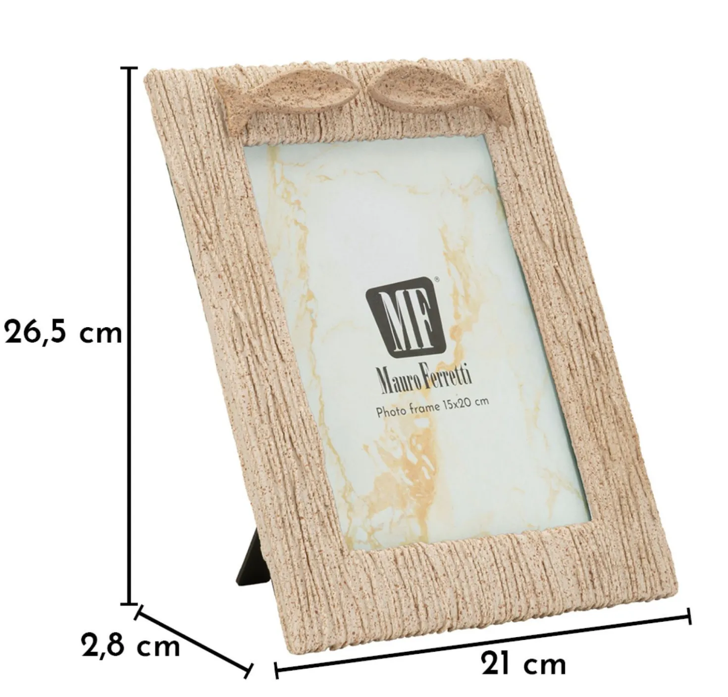 Cadre photo compact en bois beige
