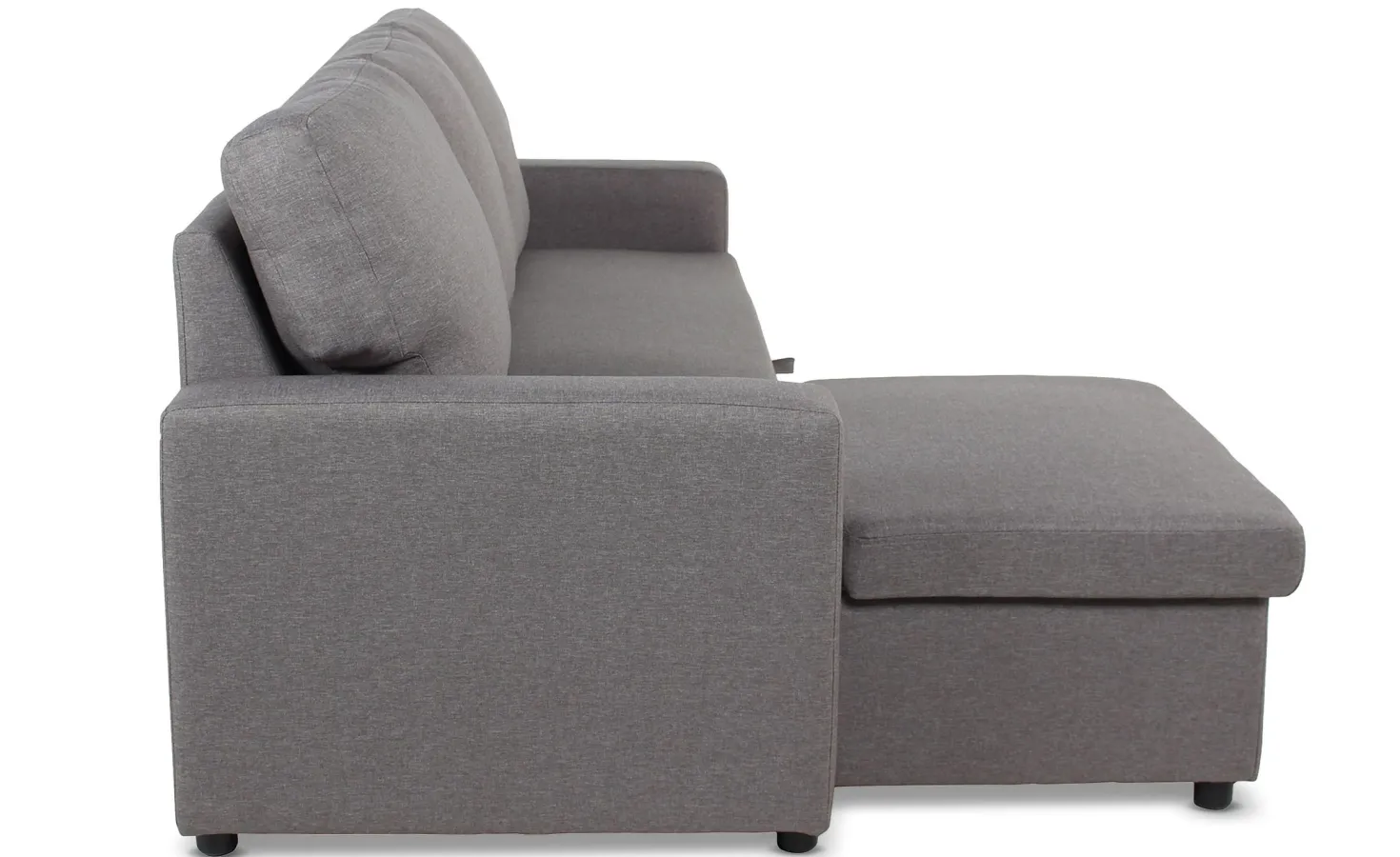 Canapé convertible avec angle réversible Baleares Tissu Gris clair