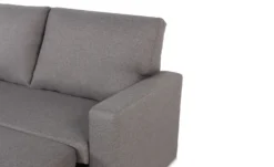 Canapé convertible avec angle réversible Baleares Tissu Gris clair