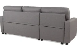 Canapé convertible avec angle réversible Baleares Tissu Gris clair