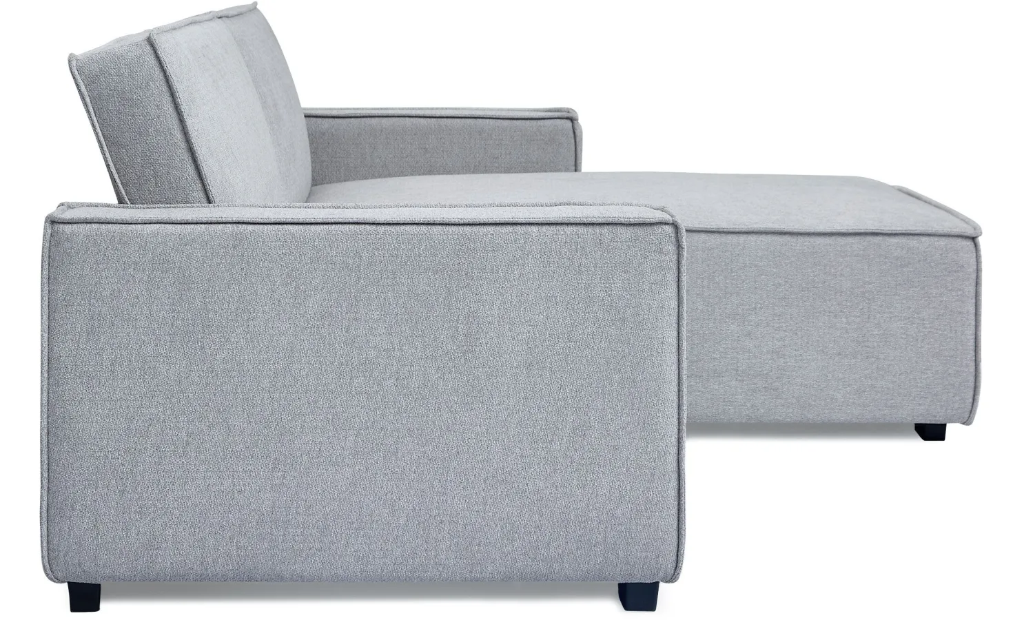Canapé convertible cic-clac avec angle réversible Pikado Tissu effet lin Gris clair