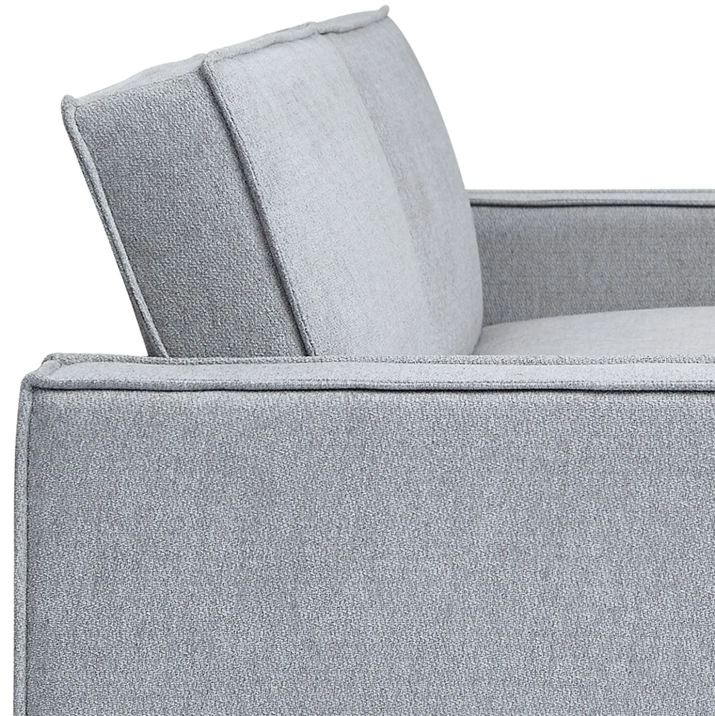 Canapé convertible cic-clac avec angle réversible Pikado Tissu effet lin Gris clair