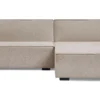 Canapé convertible cic-clac avec angle réversible Pikado Tissu effet lin Taupe clair
