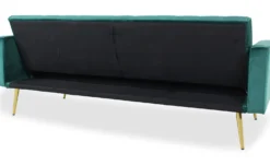 Canapé convertible clic-clac Justy Velours Vert