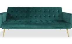 Canapé convertible clic-clac Justy Velours Vert