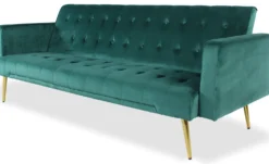 Canapé convertible clic-clac Justy Velours Vert