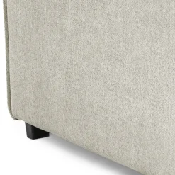 Canapé convertible clic-clac 3 places Pikado Tissu effet lin Crème