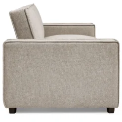 Canapé convertible clic-clac 3 places Pikado Tissu effet lin Taupe clair