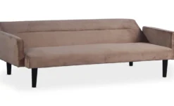 Canapé convertible clic-clac Roberto 3 places Velours Taupe